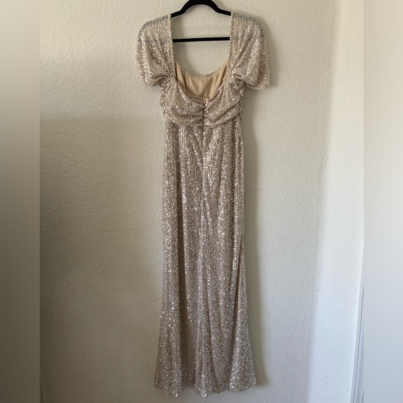 Hello Molly Daphne Maxi Sequin Dress in Beige - Picture 5 of 8
